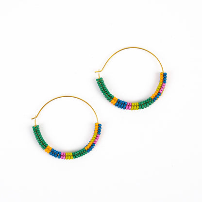 Color Block Hoops Earrings
