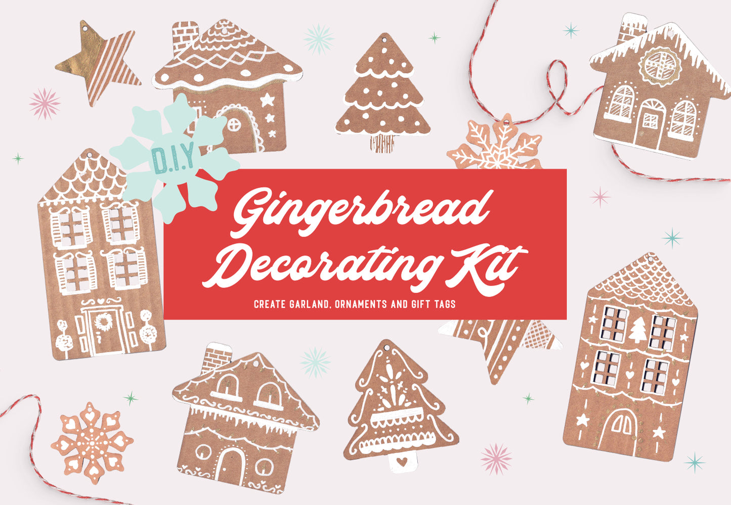 DIY Gingerbread garland-making kit