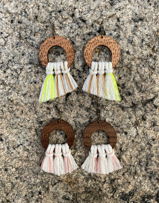 NEW* Speckled Macrame Earrings
