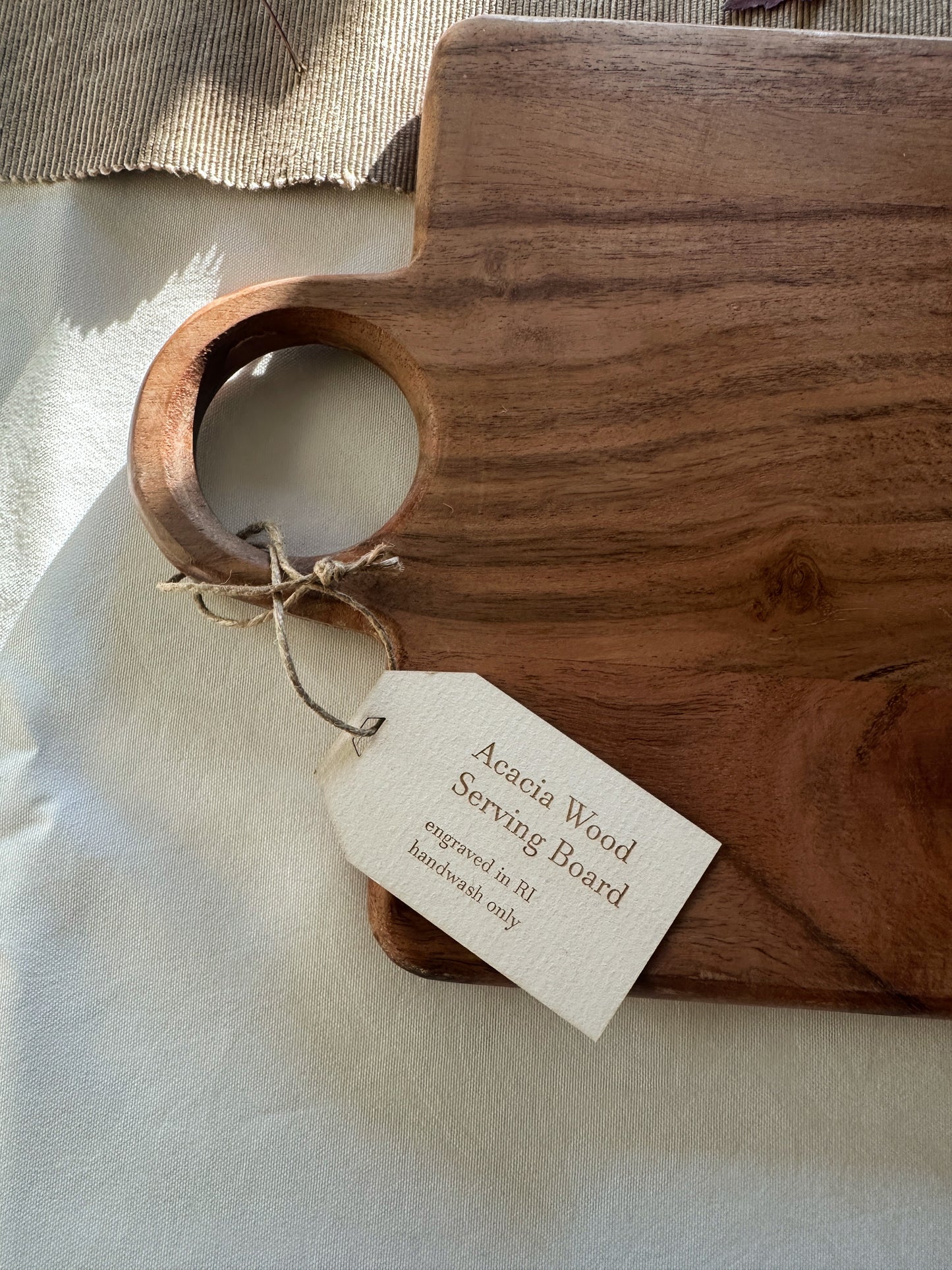 Large Acacia Serving Board - town coordinates