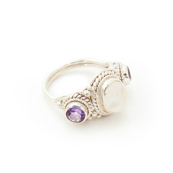 Juniper Ring • Amethyst + Moonstone