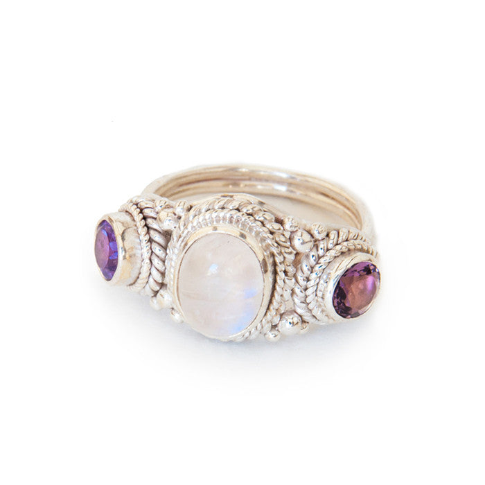 Juniper Ring • Amethyst + Moonstone