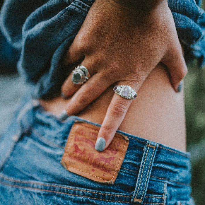 Juniper Ring • Amethyst + Moonstone