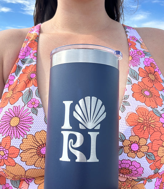 Insulated Tumbler - navy 22oz - Choose your design